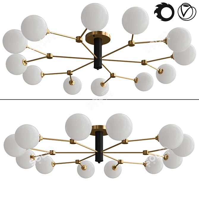 Molecular Sputnik Luminary 3D model image 1