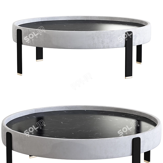 Sleek Modern Kean Coffee Table 3D model image 1