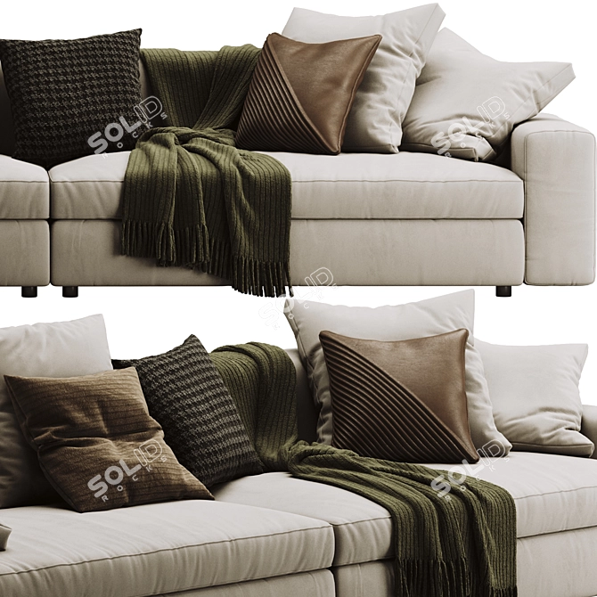 Modern Poliform Dune Sofa: Innovative Design 3D model image 3