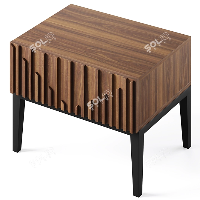 Moderna Bedside Table: Sleek and Functional 3D model image 2