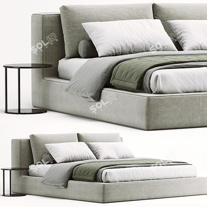 DreamCloud Bed 3D model image 2