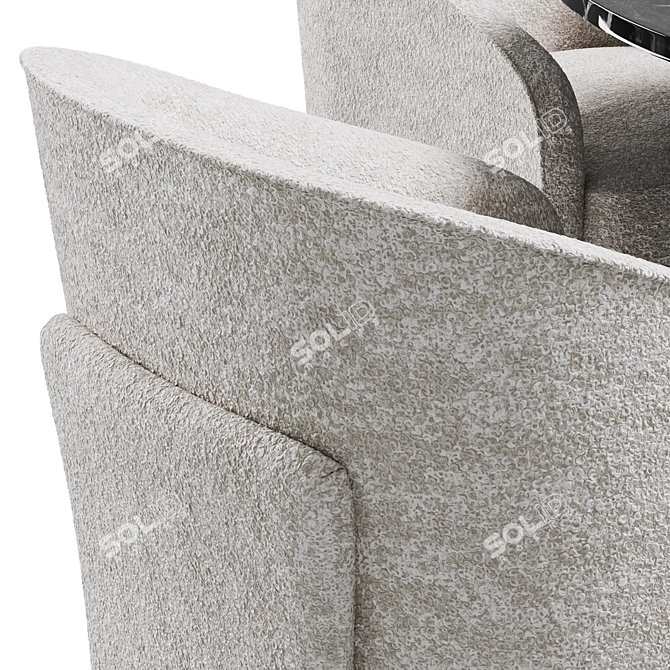 Elegant Pirouette Cosmo + VASSALLO Dining Set 3D model image 3