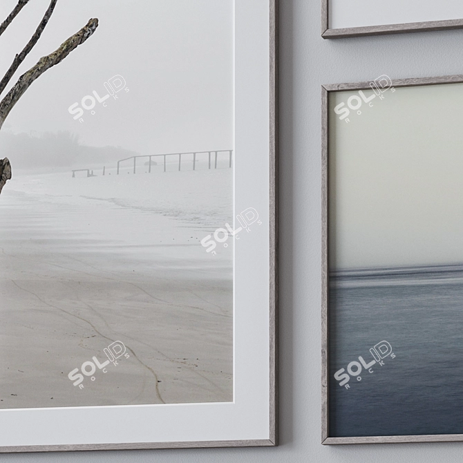 Elegant Framed Wall Art Set 3D model image 2