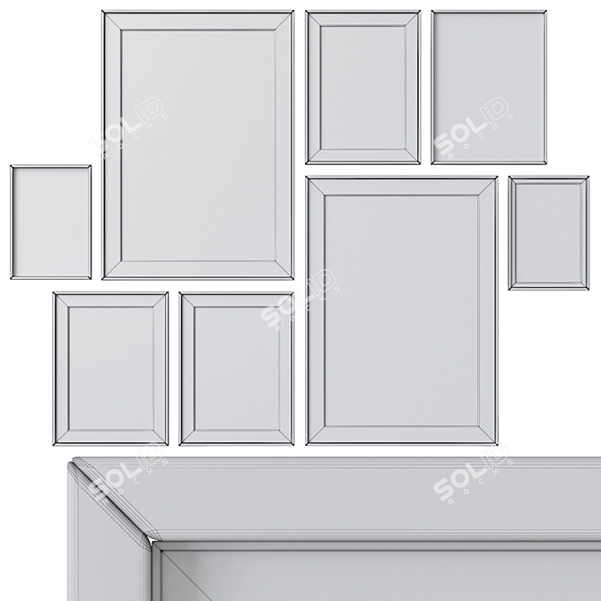 Versatile Set of Wall Paintings 3D model image 4