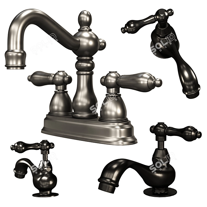 Kingston Heritage Faucets Set 3D model image 6