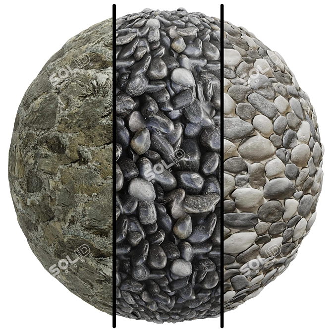 3MAT FB264 Stone Covering | PBR Seamless 3D model image 1
