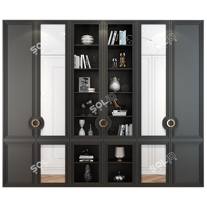 Sevilya Vitrina: Elegant and Spacious Fitted Display Cabinet 3D model image 1