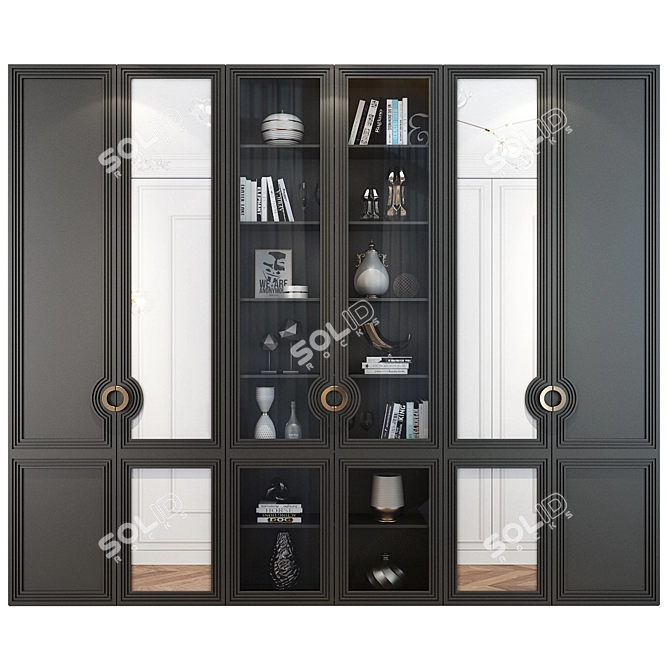 Sevilya Vitrina: Elegant and Spacious Fitted Display Cabinet 3D model image 3