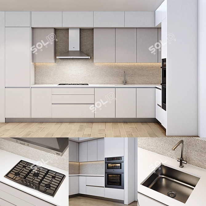LG Modern Kitchen Set 3D model image 2