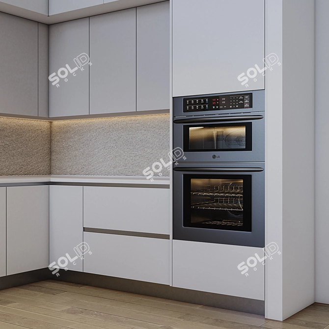 LG Modern Kitchen Set 3D model image 6