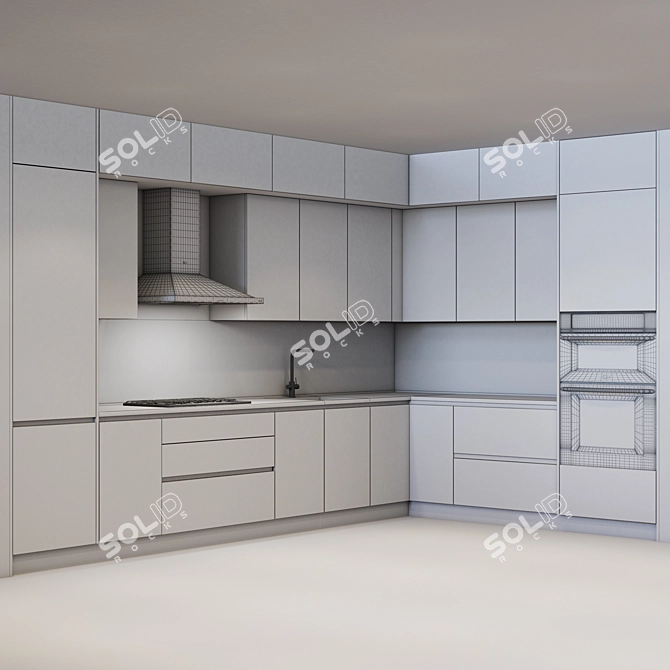 LG Modern Kitchen Set 3D model image 7