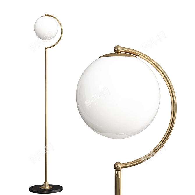 Sleek Floor Lamp: Meerosee 3D model image 1