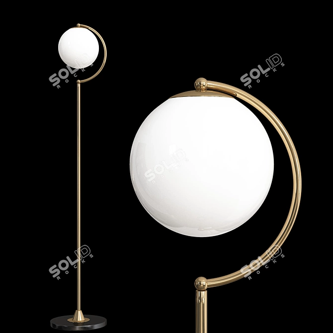 Sleek Floor Lamp: Meerosee 3D model image 2