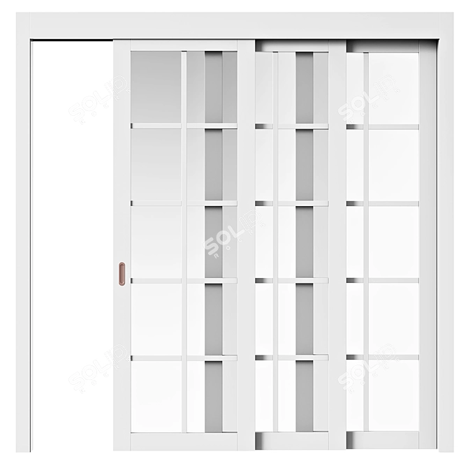 Elegant NEO Sliding Doors 3D model image 3