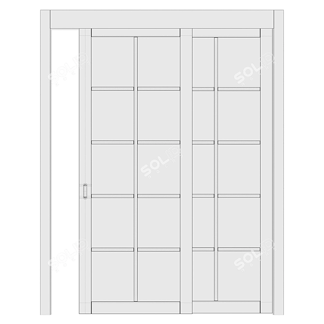 Elegant NEO Sliding Doors 3D model image 4