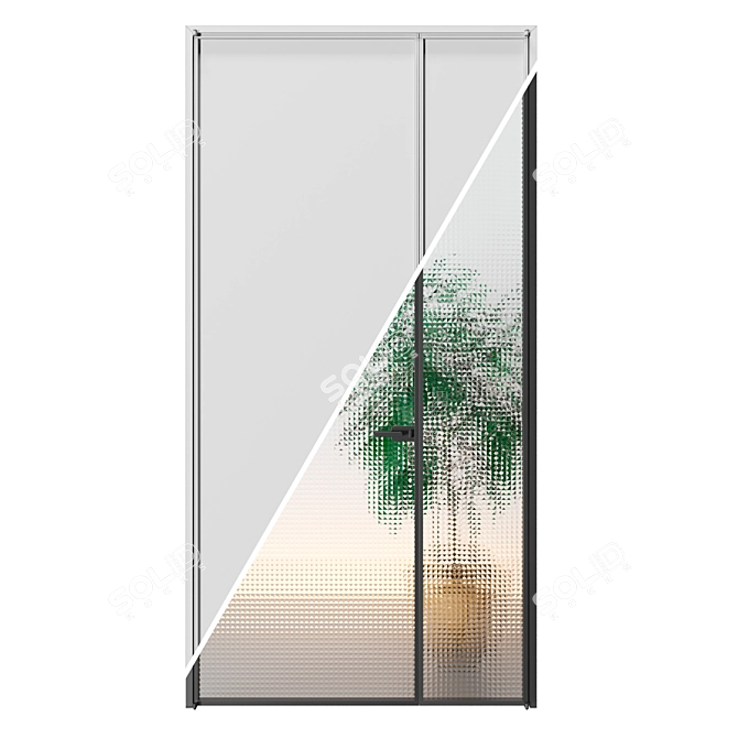 Glamorous Glass Italia Doors Set 3D model image 10