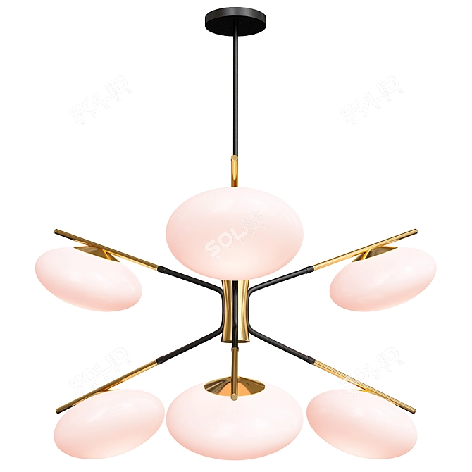 Elegant Levity Chandelier by Anzazo 3D model image 2