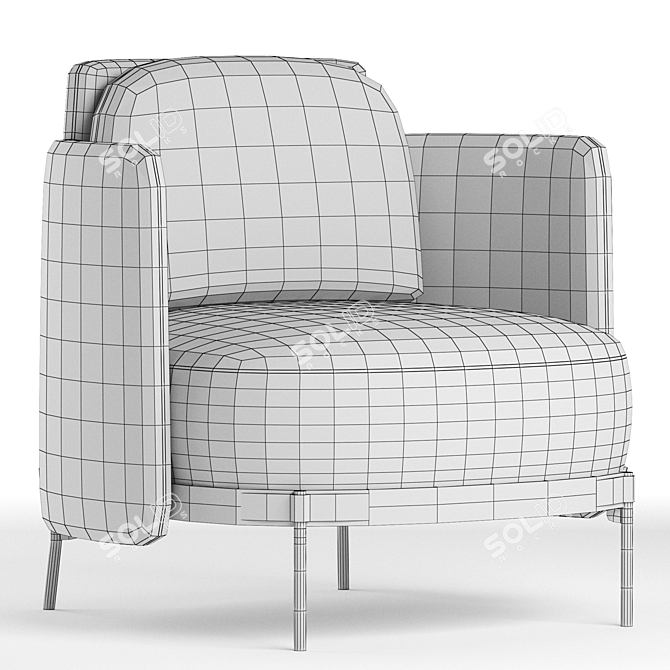 Elegant Tape Armchair: Modern Design 3D model image 4