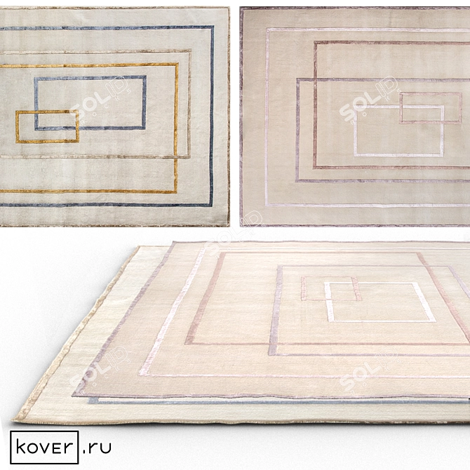 Modern Graphic Carpets | Art de Vivre Set3 3D model image 1