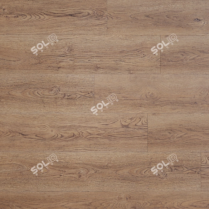 Natural Oak Cottage Flooring - High Quality Textures 3D model image 3