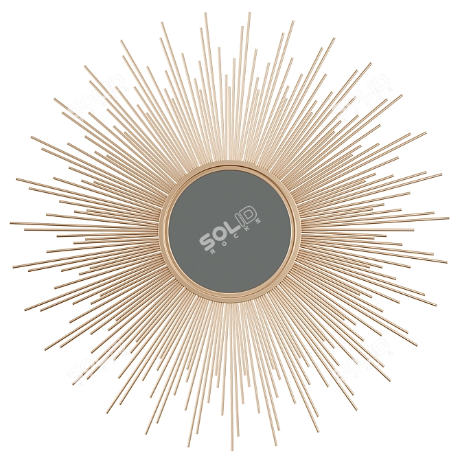 Fiore Sunburst Large Mirror 3D model image 1