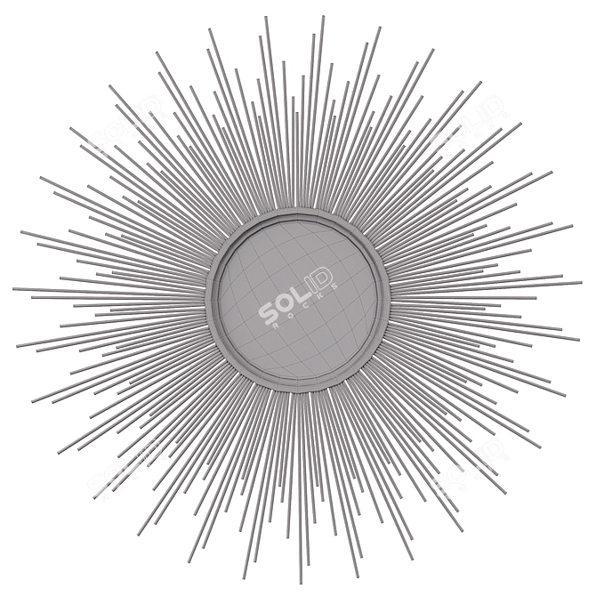 Fiore Sunburst Large Mirror 3D model image 2