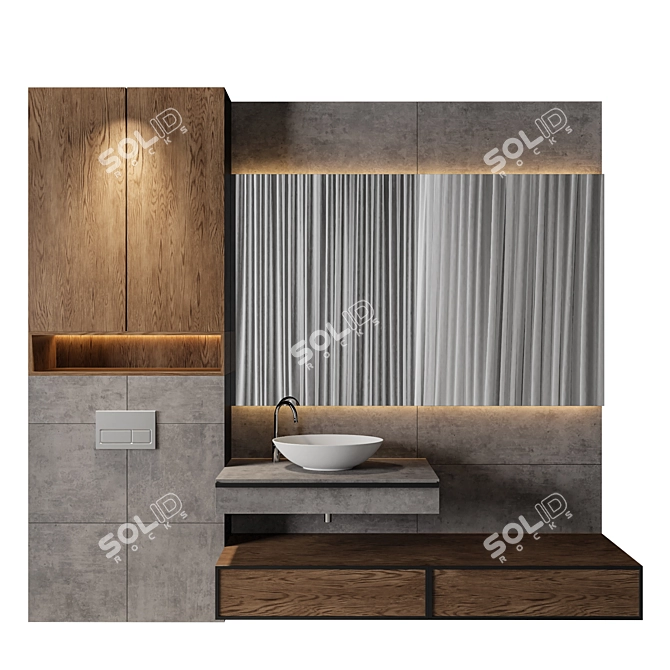 Luxury 3D Bathroom - 40 3D model image 1