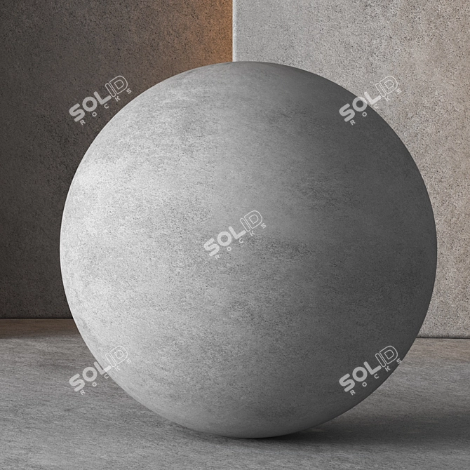 Seamless Concrete Material: High-Res Decorative Texture 3D model image 2