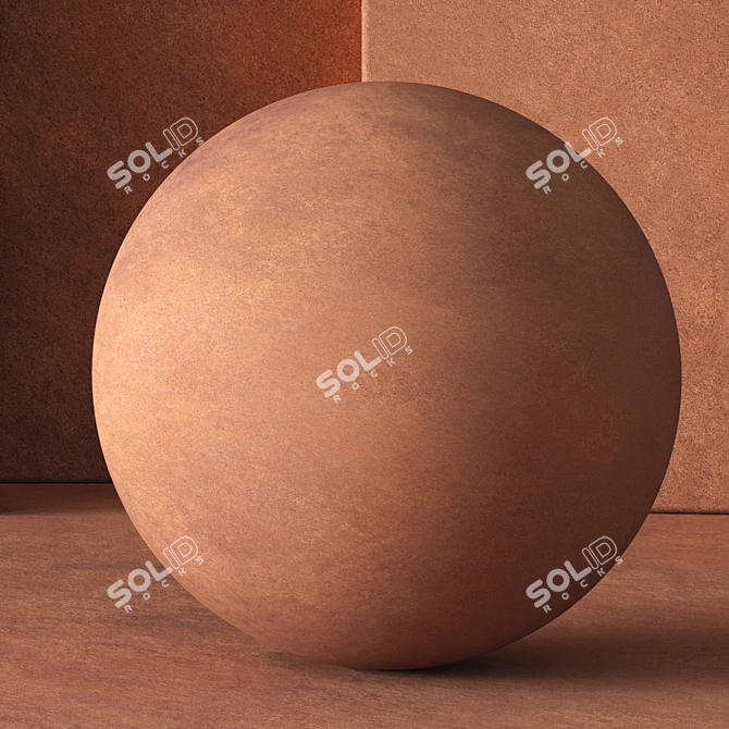 Seamless Darksalmon Dirt Concrete 3D model image 2