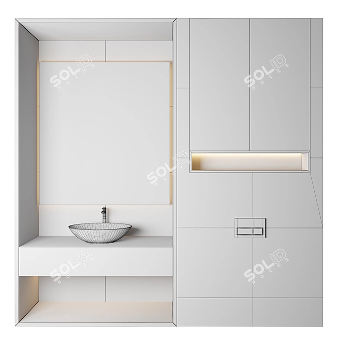 Luxury Bathroom 3D Model 3D model image 2