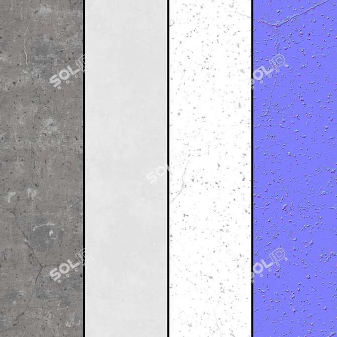 Pervious Concrete 03: Seamless 4K Texture 3D model image 6