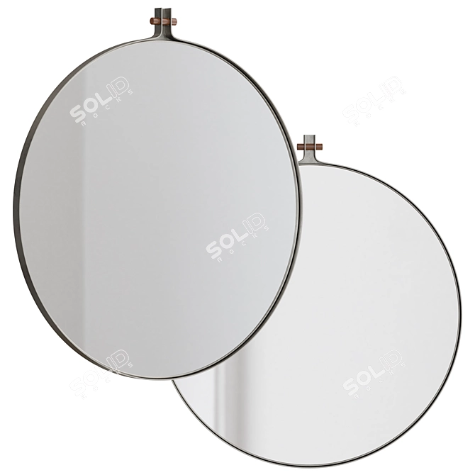 Title: Simple Elegance Dowel Mirror 3D model image 2