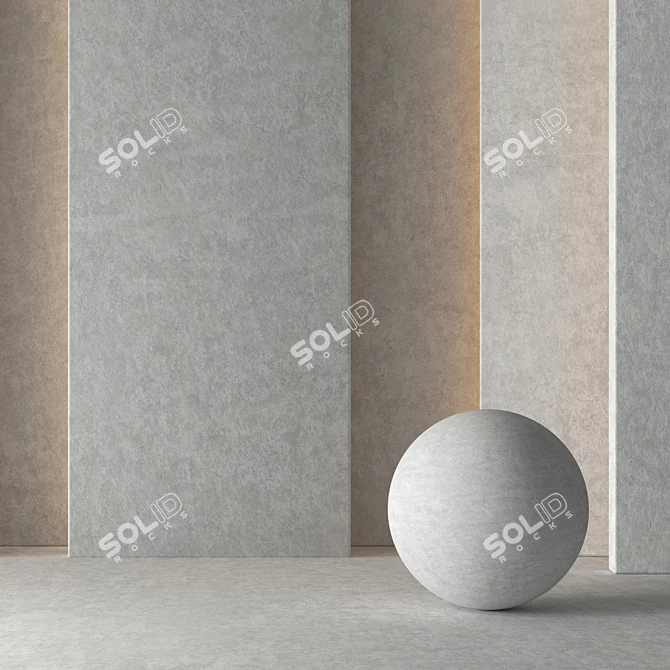 Seamless Tileable Plaster Texture 3D model image 1