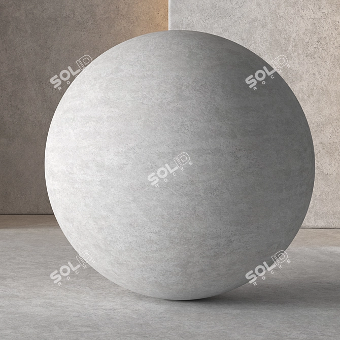 Seamless Tileable Plaster Texture 3D model image 2