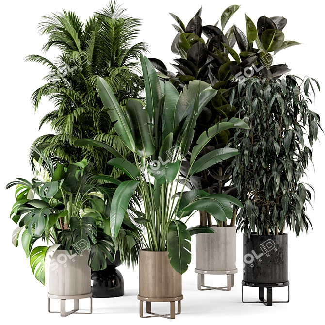 Ferm Living Bau Pot Large Indoor Plants 3D model image 1