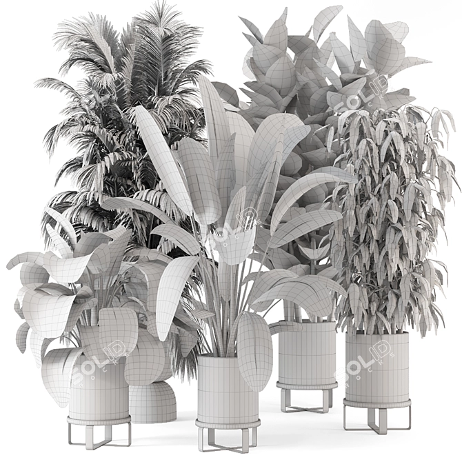 Ferm Living Bau Pot Large Indoor Plants 3D model image 7