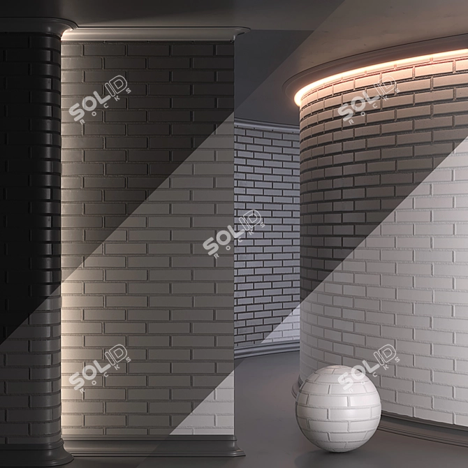 High-Resolution Brick Material 3D model image 1