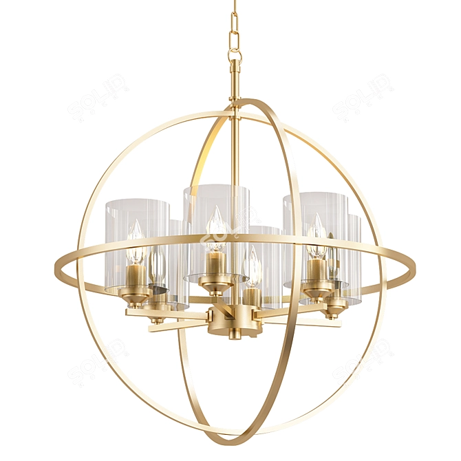 Modern Luxury Pendant Chandelier 3D model image 1