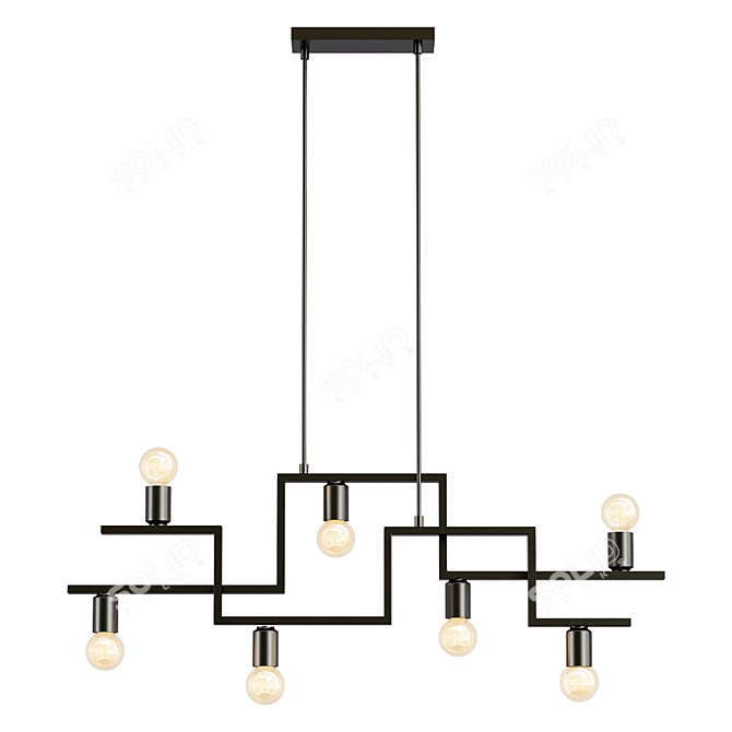 Elegant Fembard Pendant Light 3D model image 1