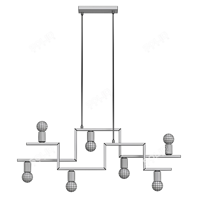 Elegant Fembard Pendant Light 3D model image 2