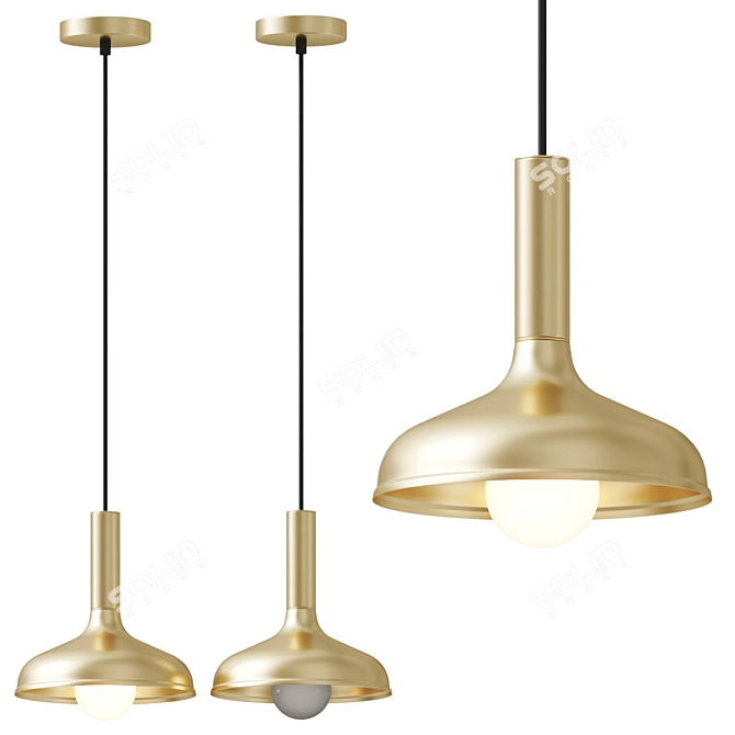 Sleek Lucio Pendant Lamp 3D model image 1