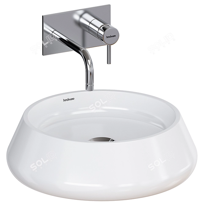 Hindware Vessel Basin: Over Counter, 450mm Dia 3D model image 5