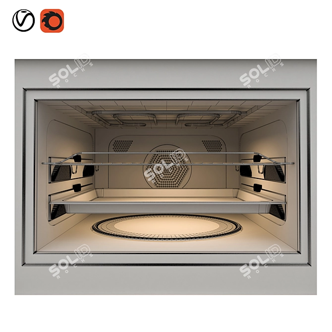 Gorenje 60cm Microwave: Compact & Powerful 3D model image 4