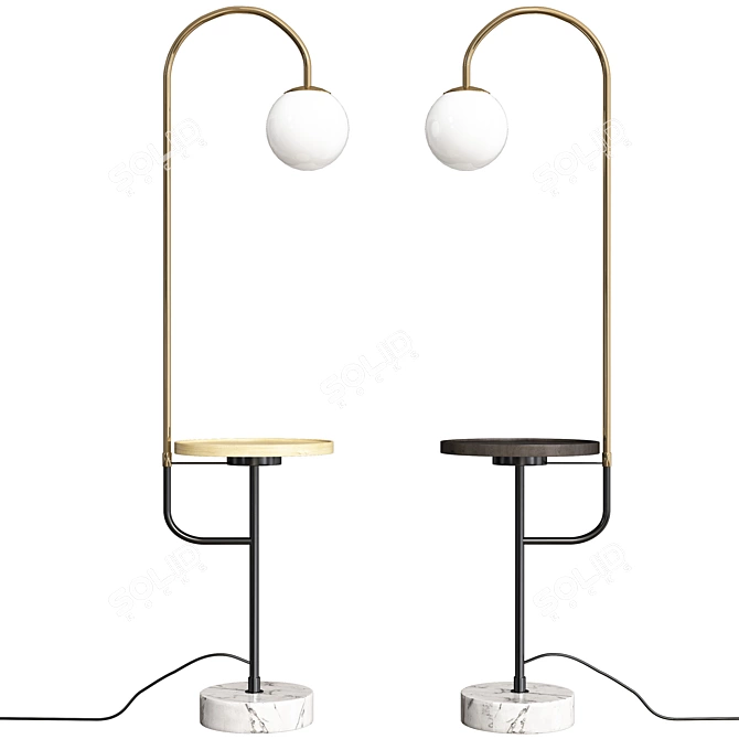 Elegant Stens Floor Lamp 3D model image 1