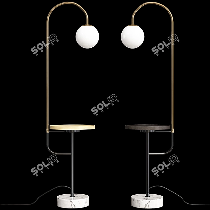 Elegant Stens Floor Lamp 3D model image 2