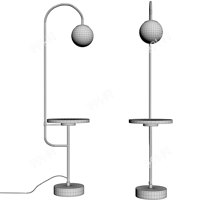 Elegant Stens Floor Lamp 3D model image 3