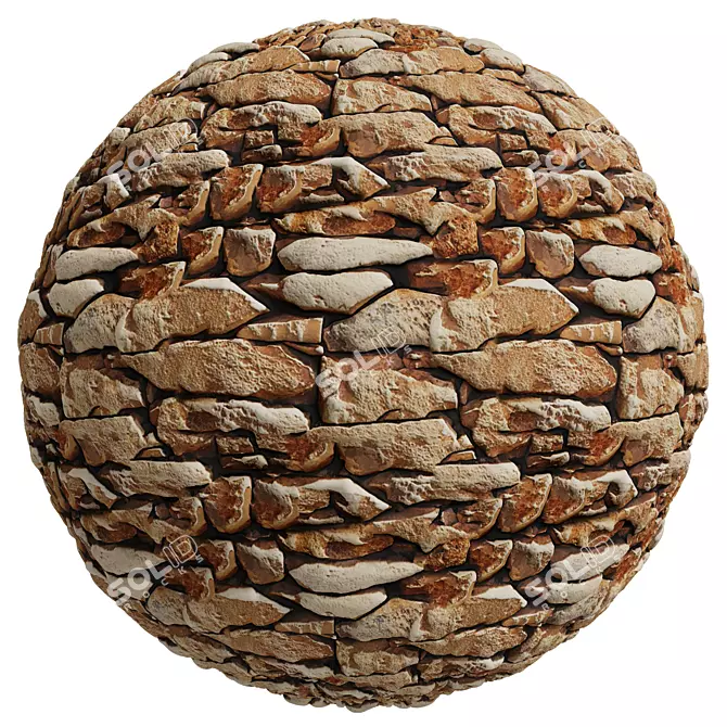 Seamless Stone Covering | 3MAT | PBR 3D model image 3