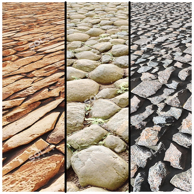 Seamless Stone Covering | 3MAT | PBR 3D model image 5