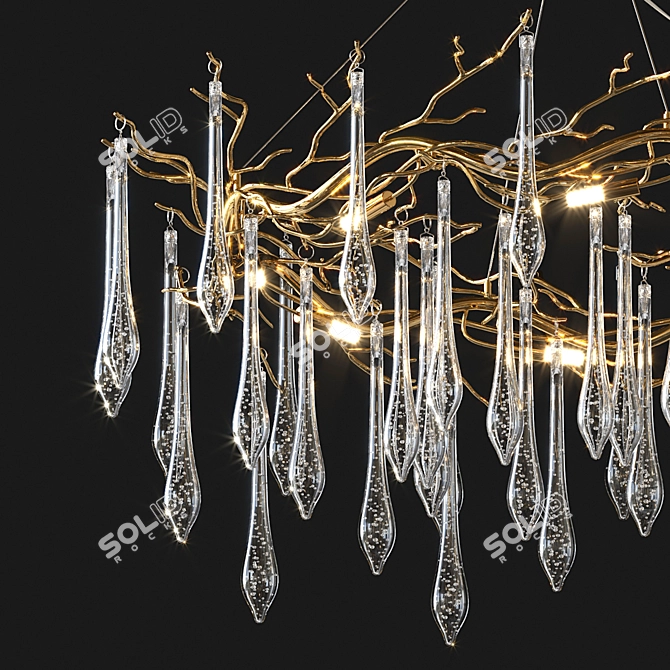 Elegant Crystal Chandelier 3D model image 2