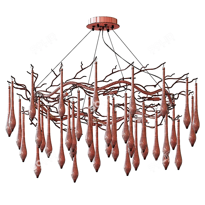 Elegant Crystal Chandelier 3D model image 3